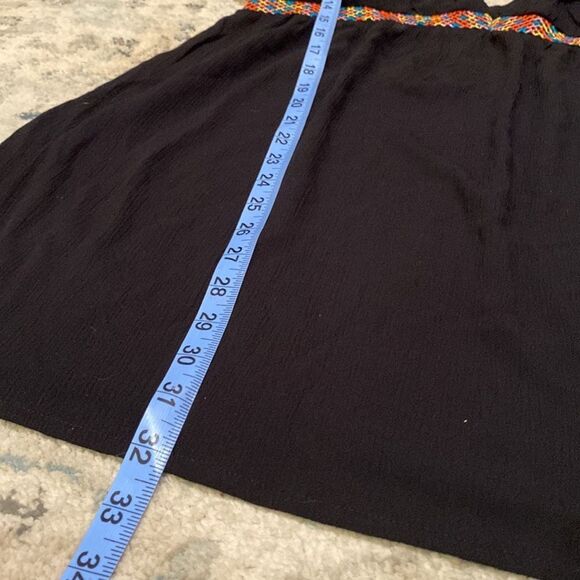 New W Tags Xhilaration Black Embroidered Top / Bathing Suit Coverup - Picture 8 of 14